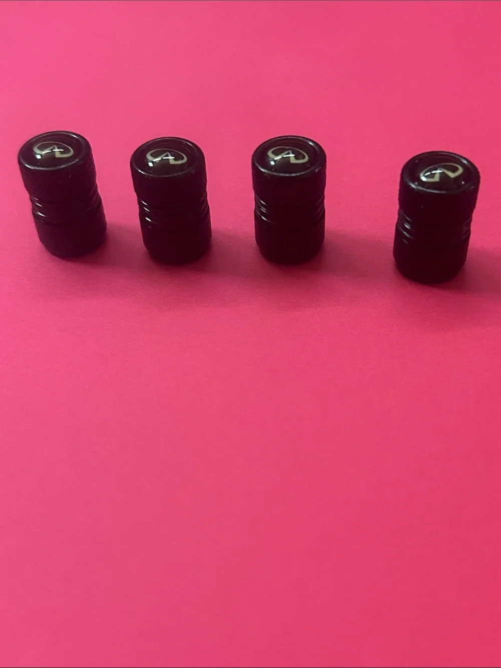 Black Tire Valve Stem Caps - Set of 4